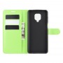 עבור Xiaomi Redmi Note 9 Pro כיסוי ארנק / ספר עשוי מעור בצבע ירוק עם חריצים לכרטיסי אשראי