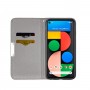 עבור Google Pixel 4a 5G כיסוי ארנק / ספר עשוי מעור בצבע אפור עם חריצים לכרטיסי אשראי