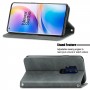 עבור OnePlus 8 Pro כיסוי ארנק / ספר עשוי מעור בצבע אפור עם חריצים לכרטיסי אשראי