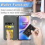 עבור OnePlus 8 Pro כיסוי ארנק / ספר עשוי מעור בצבע אפור עם חריצים לכרטיסי אשראי