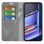 עבור Realme GT Neo 3 כיסוי ארנק / ספר עשוי מעור בצבע אפור עם חריצים לכרטיסי אשראי