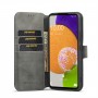 עבור Samsung Galaxy A53 5G כיסוי ארנק / ספר עשוי מעור בצבע אפור עם חריצים לכרטיסי אשראי