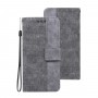 עבור Samsung Galaxy A70s כיסוי ארנק / ספר עשוי מעור בצבע אפור עם חריצים לכרטיסי אשראי