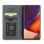 עבור Samsung Galaxy Note20 Ultra כיסוי ארנק / ספר עשוי מעור בצבע אפור עם חריצים לכרטיסי אשראי