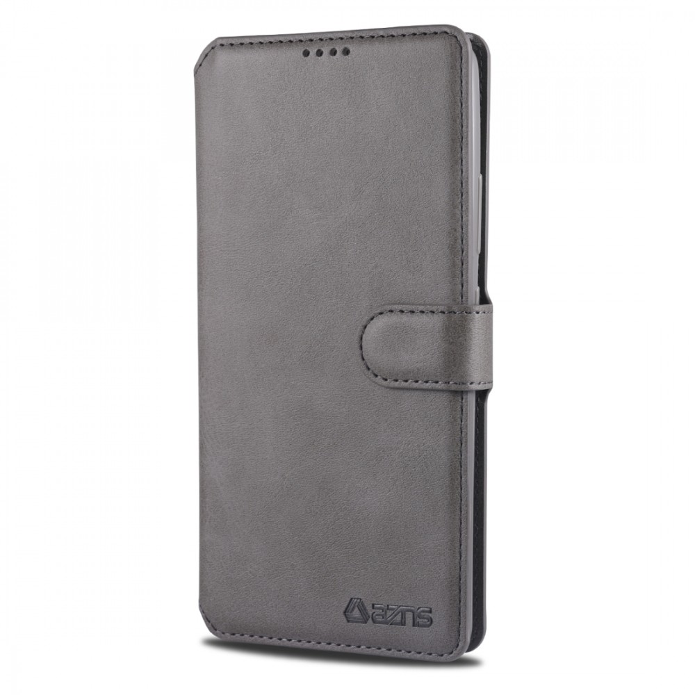 עבור Samsung Galaxy S10 Lite כיסוי ארנק / ספר עשוי מעור בצבע אפור עם חריצים לכרטיסי אשראי