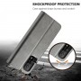 עבור Xiaomi Poco M3 Pro כיסוי ארנק / ספר עשוי מעור בצבע אפור עם חריצים לכרטיסי אשראי