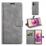 עבור Xiaomi Redmi Note 10 כיסוי ארנק / ספר עשוי מעור בצבע אפור עם חריצים לכרטיסי אשראי