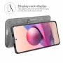 עבור Xiaomi Redmi Note 10 כיסוי ארנק / ספר עשוי מעור בצבע אפור עם חריצים לכרטיסי אשראי