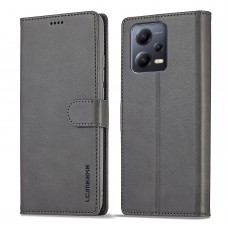 עבור Xiaomi Redmi Note 12 כיסוי ארנק / ספר עשוי מעור בצבע אפור עם חריצים לכרטיסי אשראי