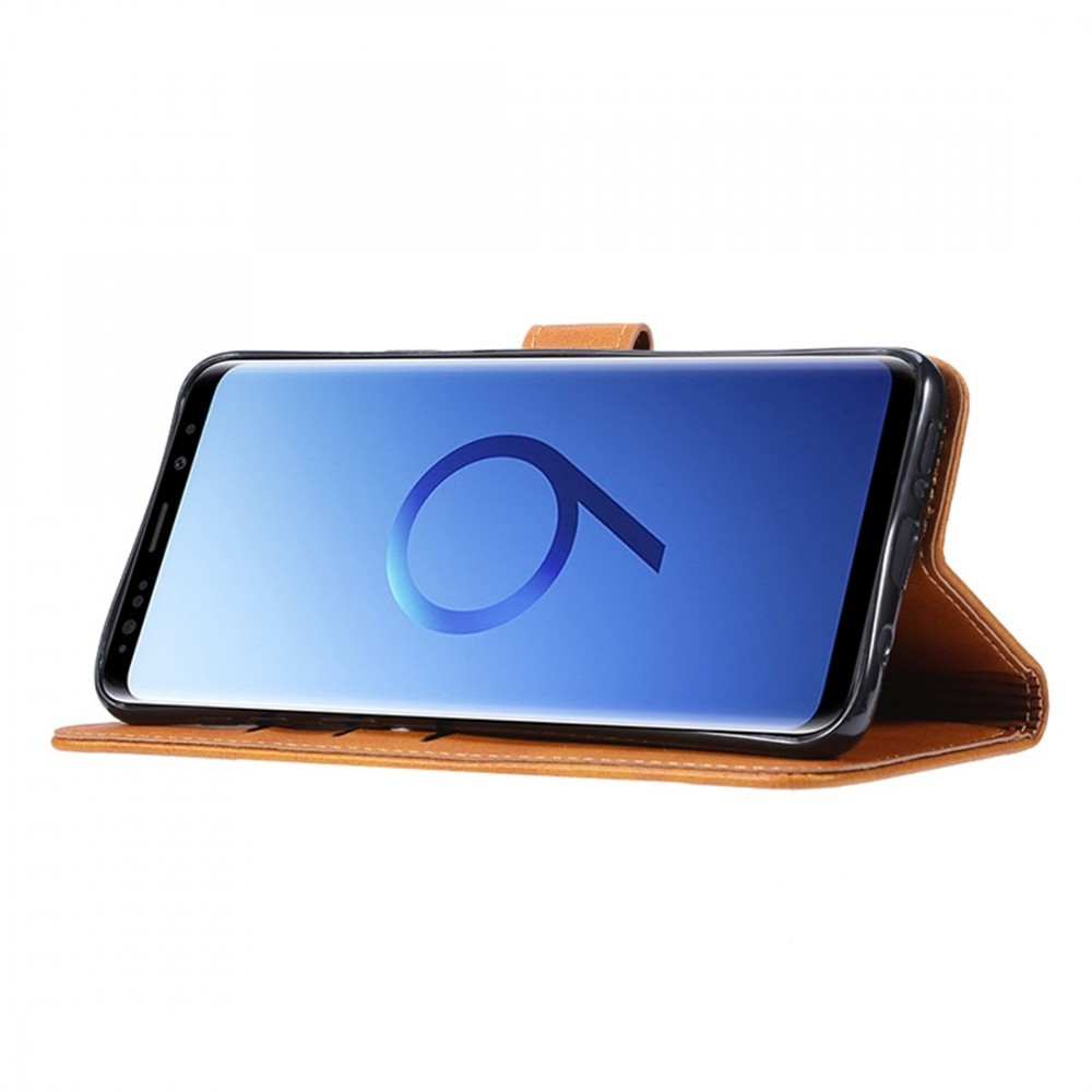 עבור Samsung Galaxy S9 כיסוי ארנק / ספר עשוי מעור בצבע חָקִי עם חריצים לכרטיסי אשראי