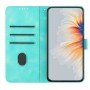 עבור Samsung Galaxy A54 כיסוי ארנק / ספר עשוי מעור בצבע כחול בהיר עם חריצים לכרטיסי אשראי