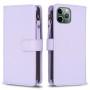 עבור Apple iPhone 11 Pro Max כיסוי ארנק / ספר עשוי מעור בצבע סגול עם חריצים לכרטיסי אשראי