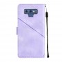 עבור Samsung Galaxy Note9 כיסוי ארנק / ספר עשוי מעור בצבע סגול עם חריצים לכרטיסי אשראי