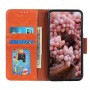 עבור Google Pixel 5a 5G כיסוי ארנק / ספר עשוי מעור בצבע תפוז עם חריצים לכרטיסי אשראי