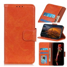 עבור Xiaomi Poco F5 Pro כיסוי ארנק / ספר עשוי מעור בצבע תפוז עם חריצים לכרטיסי אשראי