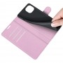 עבור Apple iPhone 13 כיסוי ארנק / ספר עשוי מעור בצבע ורוד עם חריצים לכרטיסי אשראי