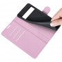 עבור Google Pixel 6 Pro כיסוי ארנק / ספר עשוי מעור בצבע ורוד עם חריצים לכרטיסי אשראי