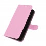 עבור Nokia 5.4 כיסוי ארנק / ספר עשוי מעור בצבע ורוד עם חריצים לכרטיסי אשראי
