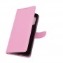 עבור OnePlus 8T כיסוי ארנק / ספר עשוי מעור בצבע ורוד עם חריצים לכרטיסי אשראי