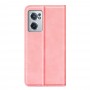 עבור OnePlus Nord CE 2 5G כיסוי ארנק / ספר עשוי מעור בצבע ורוד עם חריצים לכרטיסי אשראי