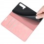 עבור OnePlus Nord CE 5G כיסוי ארנק / ספר עשוי מעור בצבע ורוד עם חריצים לכרטיסי אשראי
