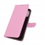 עבור OnePlus Nord N100 כיסוי ארנק / ספר עשוי מעור בצבע ורוד עם חריצים לכרטיסי אשראי