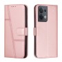 עבור Oppo Reno8 5G כיסוי ארנק / ספר עשוי מעור בצבע ורוד עם חריצים לכרטיסי אשראי