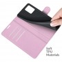 עבור Realme 8 כיסוי ארנק / ספר עשוי מעור בצבע ורוד עם חריצים לכרטיסי אשראי