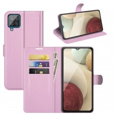 עבור Samsung Galaxy A22 כיסוי ארנק / ספר עשוי מעור בצבע ורוד עם חריצים לכרטיסי אשראי