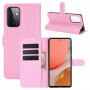 עבור Samsung Galaxy A72 כיסוי ארנק / ספר עשוי מעור בצבע ורוד עם חריצים לכרטיסי אשראי