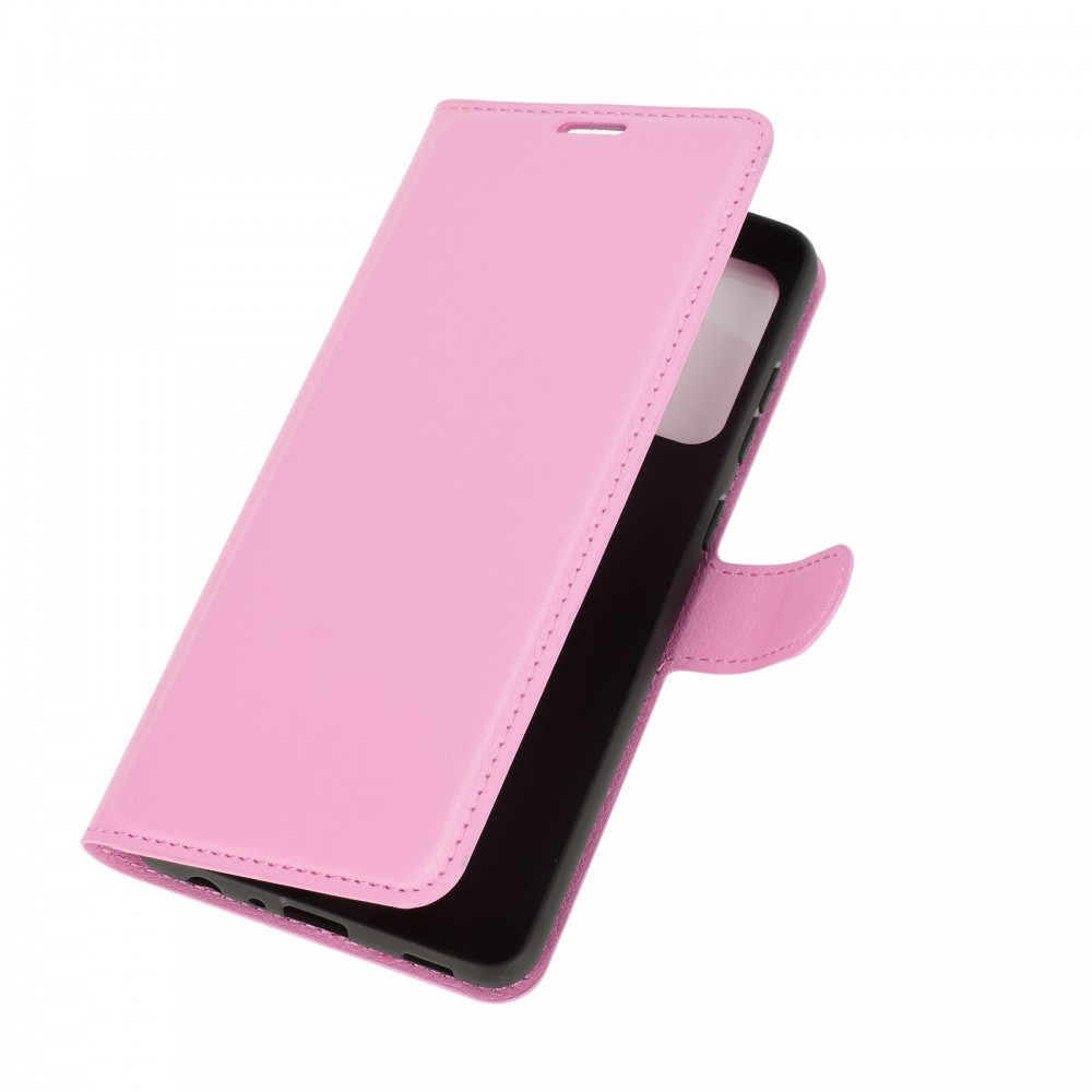 עבור Samsung Galaxy A72 כיסוי ארנק / ספר עשוי מעור בצבע ורוד עם חריצים לכרטיסי אשראי