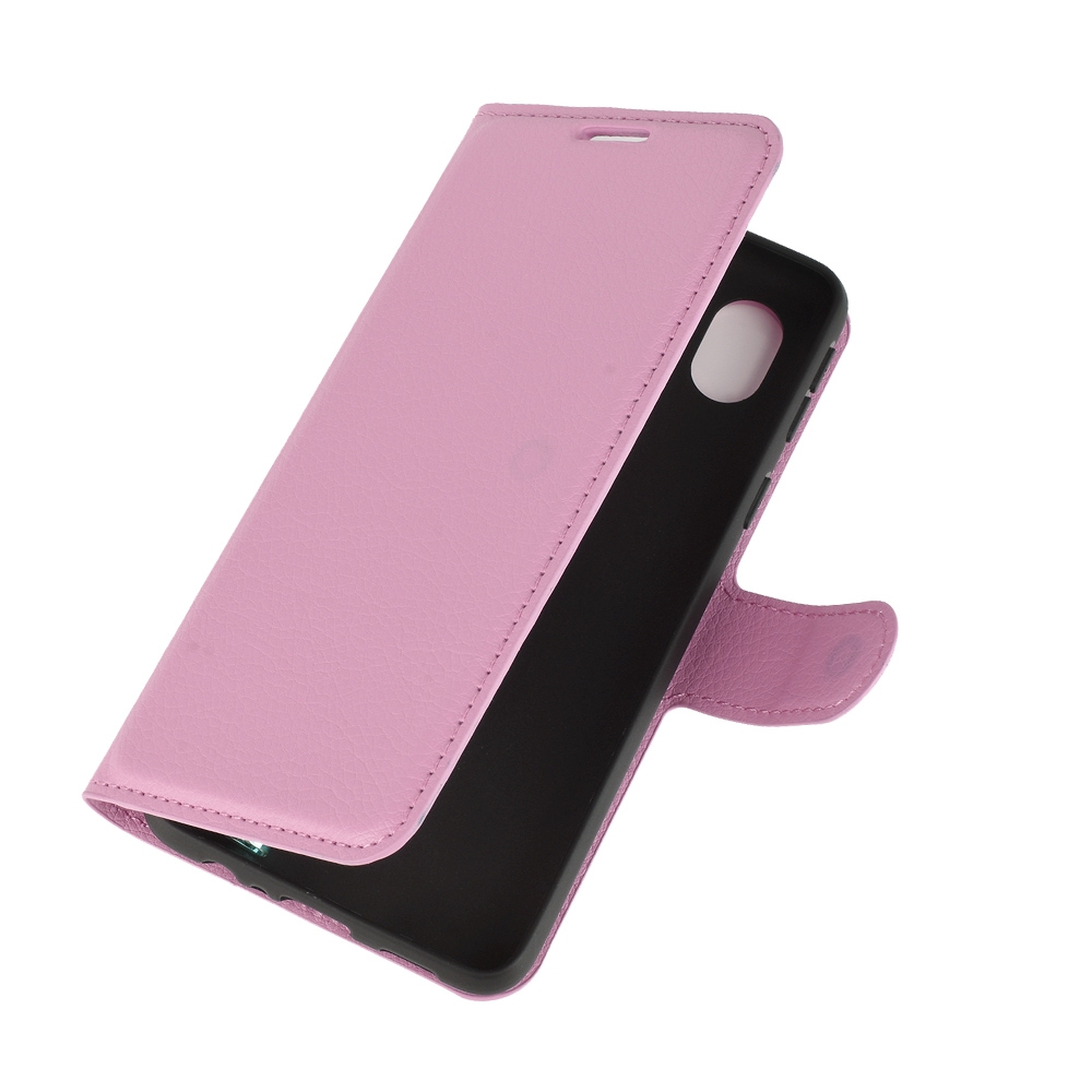 עבור Samsung Galaxy M01 Core כיסוי ארנק / ספר עשוי מעור בצבע ורוד עם חריצים לכרטיסי אשראי