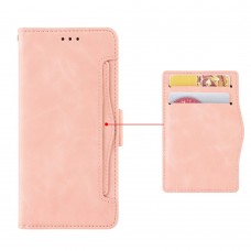 עבור Samsung Galaxy Note10+ כיסוי ארנק / ספר עשוי מעור בצבע ורוד עם חריצים לכרטיסי אשראי