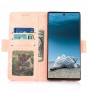 עבור Samsung Galaxy Note10+ כיסוי ארנק / ספר עשוי מעור בצבע ורוד עם חריצים לכרטיסי אשראי