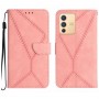 עבור Vivo V23 5G כיסוי ארנק / ספר עשוי מעור בצבע ורוד עם חריצים לכרטיסי אשראי