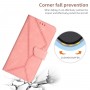 עבור Xiaomi Poco M5s כיסוי ארנק / ספר עשוי מעור בצבע ורוד עם חריצים לכרטיסי אשראי