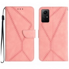 עבור Xiaomi Redmi Note 12S כיסוי ארנק / ספר עשוי מעור בצבע ורוד עם חריצים לכרטיסי אשראי