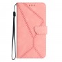 עבור Xiaomi Redmi Note 12S כיסוי ארנק / ספר עשוי מעור בצבע ורוד עם חריצים לכרטיסי אשראי