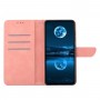 עבור Xiaomi Redmi Note 12S כיסוי ארנק / ספר עשוי מעור בצבע ורוד עם חריצים לכרטיסי אשראי