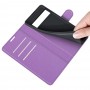 עבור Google Pixel 6 Pro כיסוי ארנק / ספר עשוי מעור בצבע סגול עם חריצים לכרטיסי אשראי