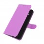 עבור Nokia 5.4 כיסוי ארנק / ספר עשוי מעור בצבע סגול עם חריצים לכרטיסי אשראי