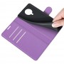 עבור Nokia G20 כיסוי ארנק / ספר עשוי מעור בצבע סגול עם חריצים לכרטיסי אשראי