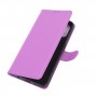 עבור OnePlus Nord N10 5G כיסוי ארנק / ספר עשוי מעור בצבע סגול עם חריצים לכרטיסי אשראי