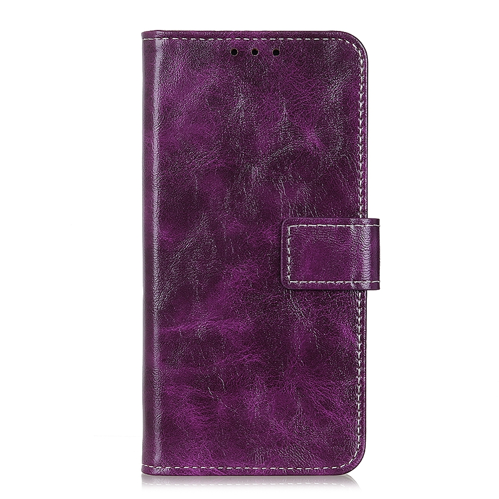 עבור Oppo A74 5G כיסוי ארנק / ספר עשוי מעור בצבע סגול עם חריצים לכרטיסי אשראי