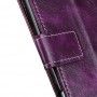 עבור Oppo A74 5G כיסוי ארנק / ספר עשוי מעור בצבע סגול עם חריצים לכרטיסי אשראי