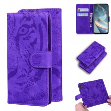 עבור Oppo A92s כיסוי ארנק / ספר עשוי מעור בצבע סגול עם חריצים לכרטיסי אשראי