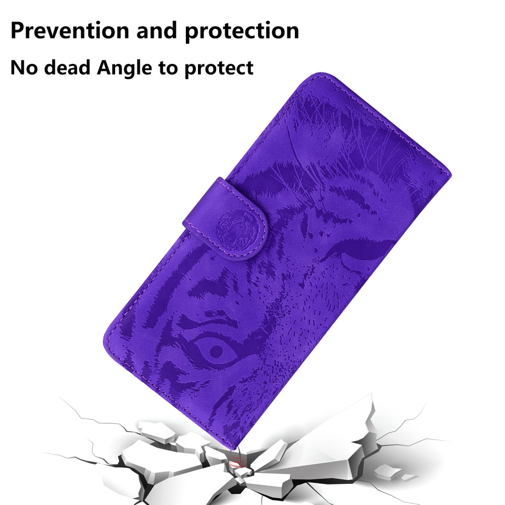 עבור Oppo A92s כיסוי ארנק / ספר עשוי מעור בצבע סגול עם חריצים לכרטיסי אשראי