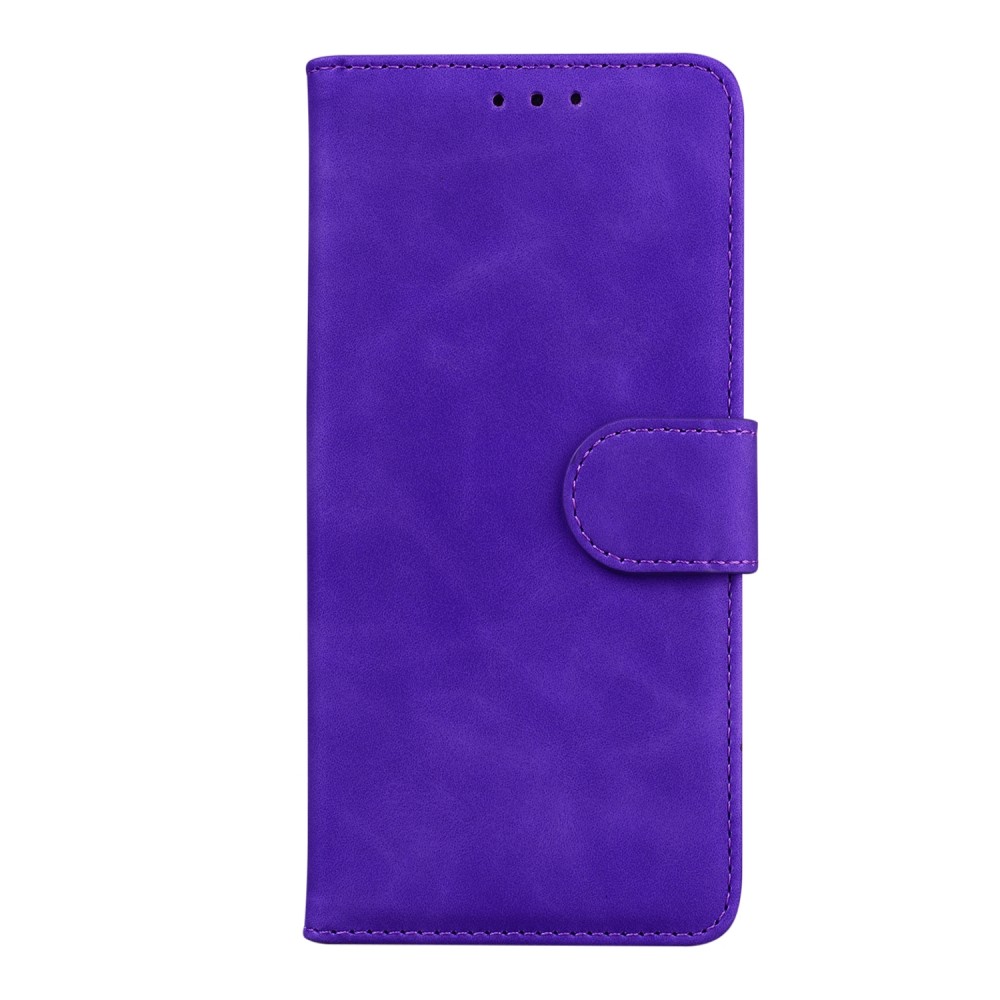 עבור Realme C17 כיסוי ארנק / ספר עשוי מעור בצבע סגול עם חריצים לכרטיסי אשראי