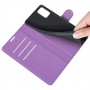 עבור Samsung Galaxy A03s כיסוי ארנק / ספר עשוי מעור בצבע סגול עם חריצים לכרטיסי אשראי