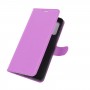 עבור Samsung Galaxy A32 5G כיסוי ארנק / ספר עשוי מעור בצבע סגול עם חריצים לכרטיסי אשראי